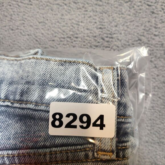 Old Navy Jeans Womens 4 Blue Sky Hi Straight Button Fly Distressed Denim Stretch - Picture 11 of 11